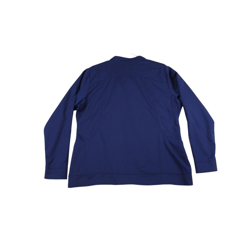 Healing Hands Purple Label Scrub Jacket Womens Large Navy Blue Full Zip Medical - Picture 9 of 9